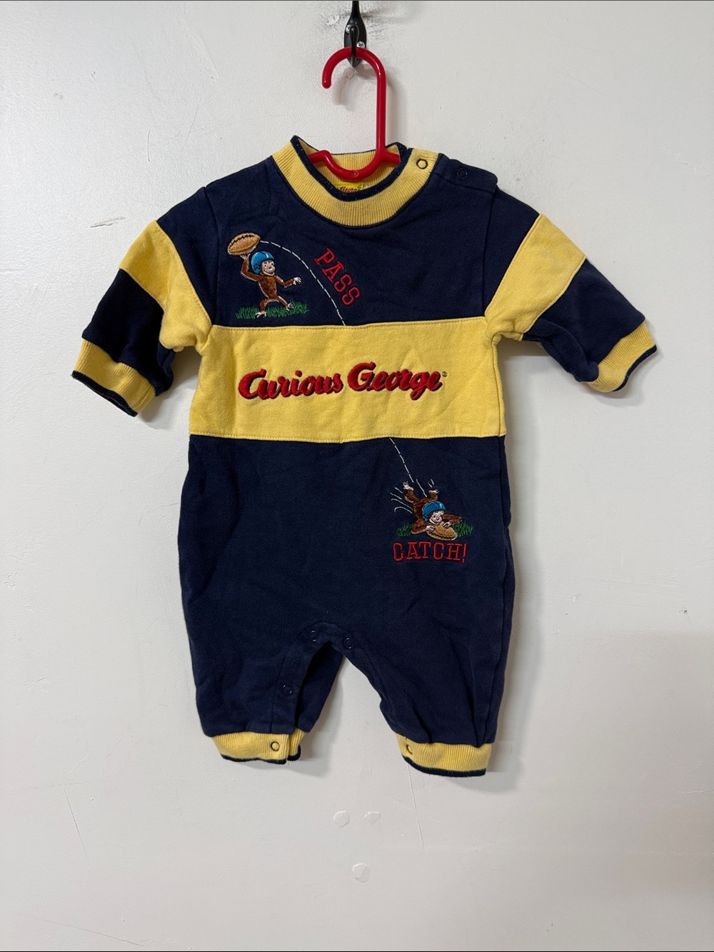 1998 curious George baby romper